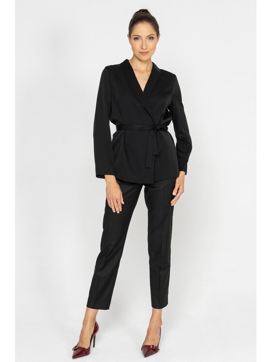 Deni Cler Milano Deni Cler Milano Marynarka T-DC-6069-D5-80-90-1 Czarny Regular Fit