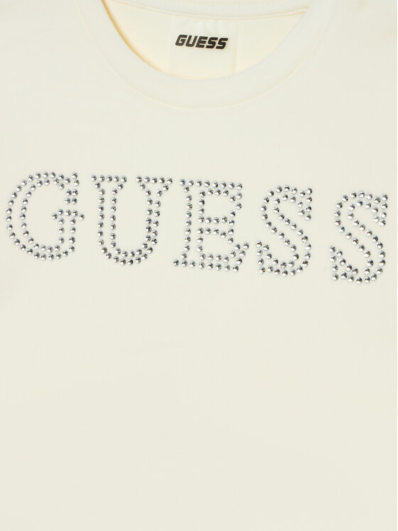 Guess Guess T-krekls J4YI48 KBXI2 Écru Regular Fit