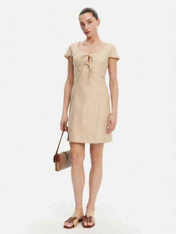 Guess Guess Rochie de vară W5GK41 WH5L2 Bej Regular Fit
