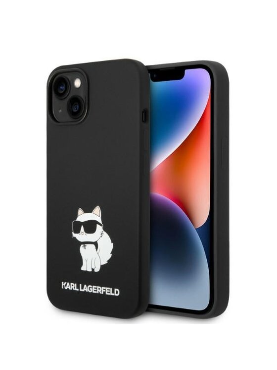 Etui na telefon KARL LAGERFELD, Czarne, Silicone Choupette MagSafe