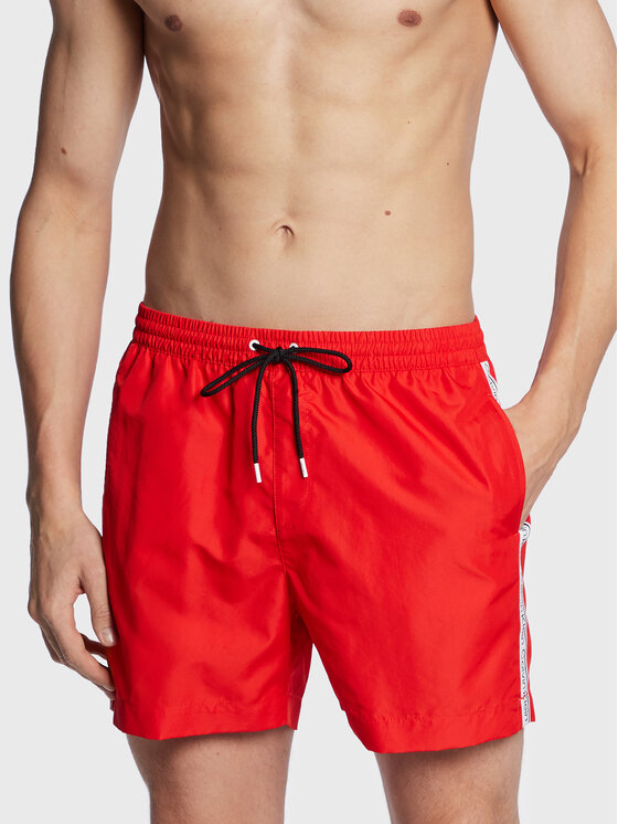 Calvin Klein Swimwear Pantaloni scurți pentru înot KM0KM00810 Roșu Regular Fit