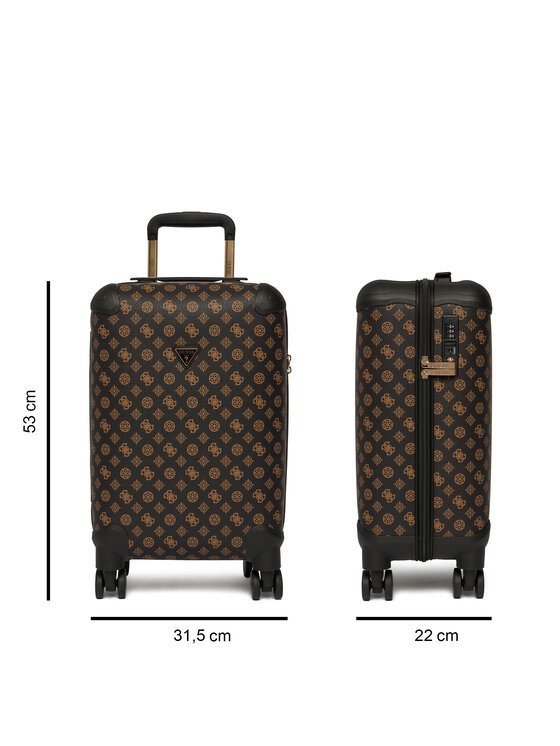 Guess Guess Самолетен куфар за ръчен багаж TWHP74 52983 Тъмнокафяв