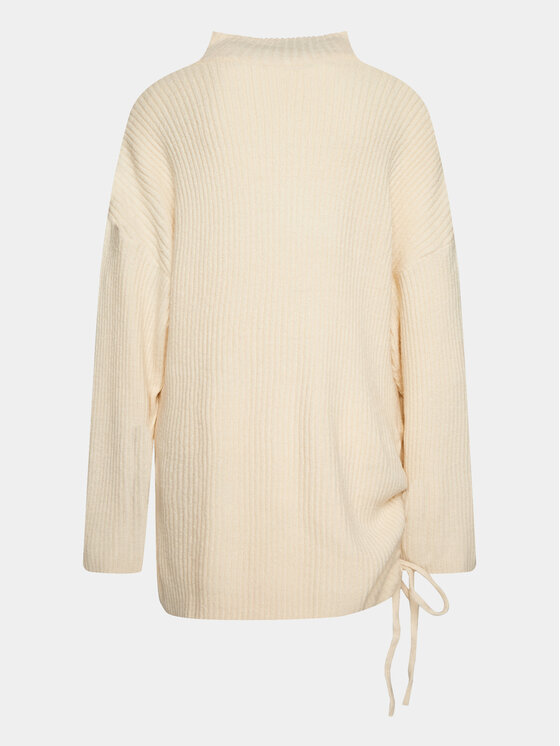 Outhorn Outhorn Úpletové šaty OTHAW23TDREF066 Biela Regular Fit
