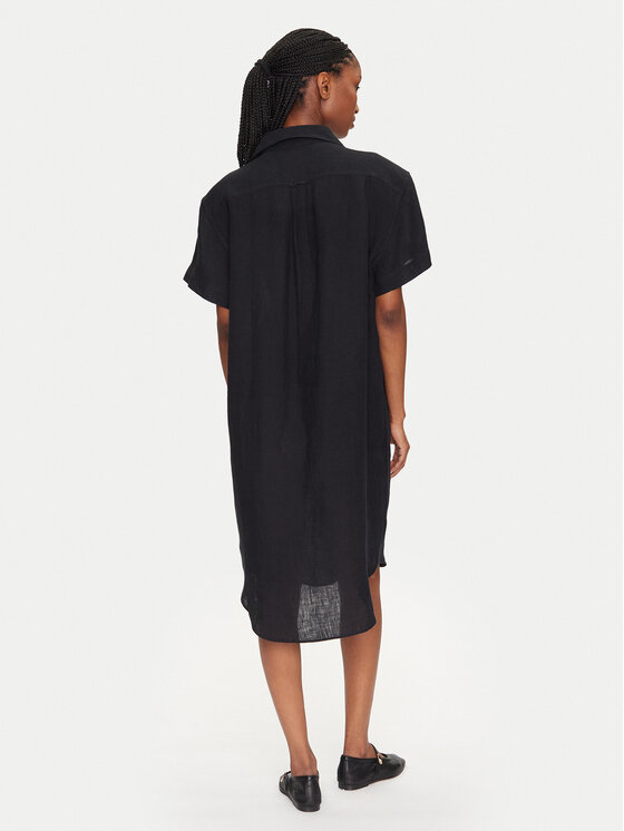 Gant Gant Letné šaty 4503433 Čierna Relaxed Fit