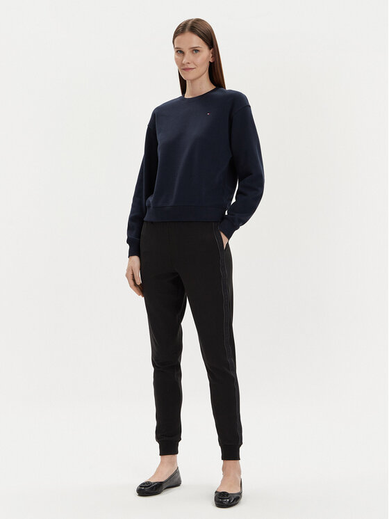 Tommy Hilfiger Tommy Hilfiger Bluză Flag WW0WW41246 Bleumarin Relaxed Fit