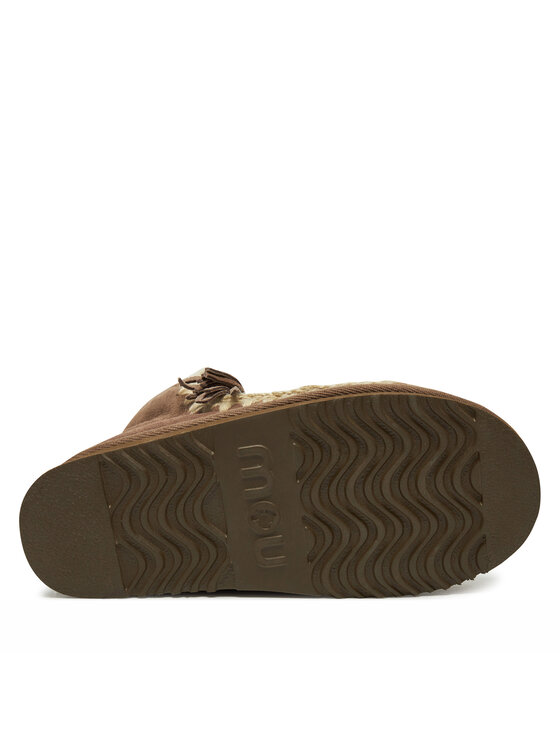 Mou Mou Śniegowce Eskimo Scoubidoo Lace FW101124A Brązowy