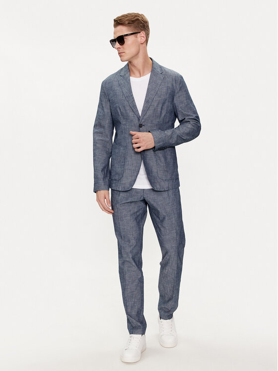 United Colors Of Benetton Pantaloni chino 4WV1UE02F Blu scuro Slim Fit Modivo