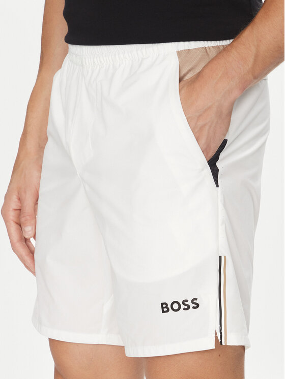 BOSS BOSS Szorty sportowe S_T-Match 50541370 Biały Regular Fit