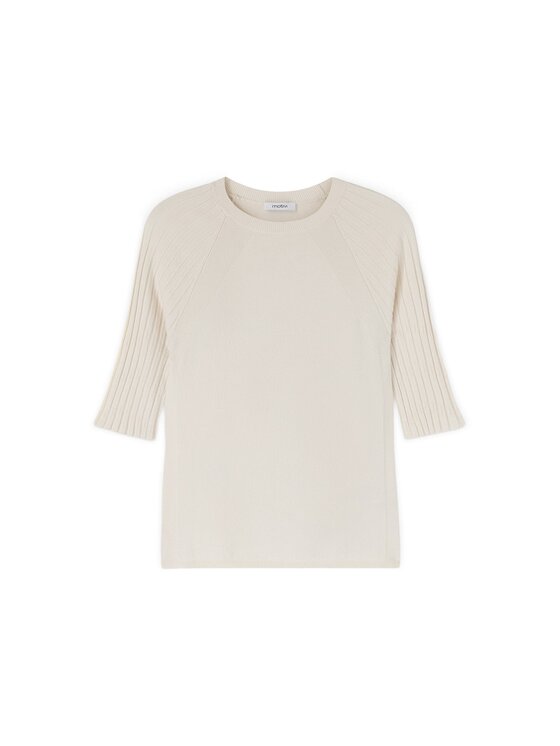 Motivi Motivi T-Shirt M267W003983N011 Biały Slim Fit