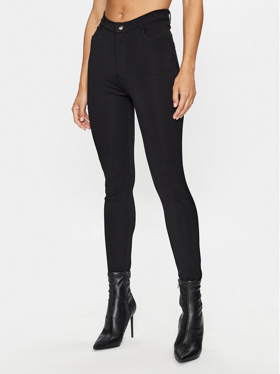 Liu Jo Hlače iz tkanine TF3272 J6182 Črna Slim Fit