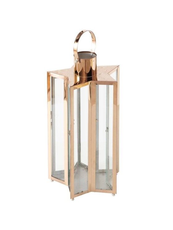 Lampion MIAhome, różowo-złoty gwiaździsty HOSHIZORA