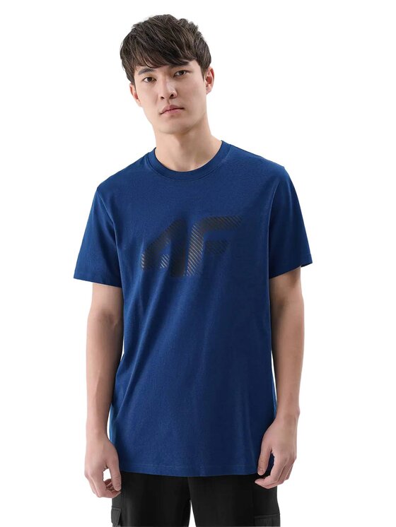 4F 4F T-Shirt 4FWMM00TTSHM2257-46S Zielony Regular Fit
