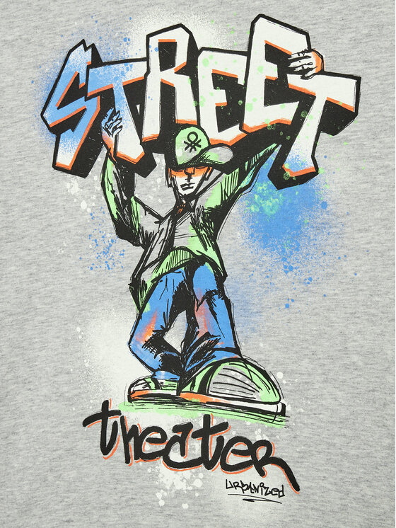 United Colors Of Benetton United Colors Of Benetton Тишърт 3I1XC10JT Сив Regular Fit