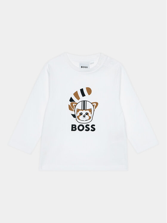Boss Bluză J95363 Alb Regular Fit
