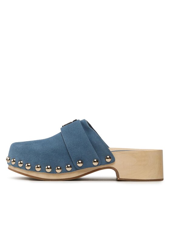 Tommy Hilfiger Tommy Hilfiger Chodaki Th Clog Suede FW0FW07171 Niebieski