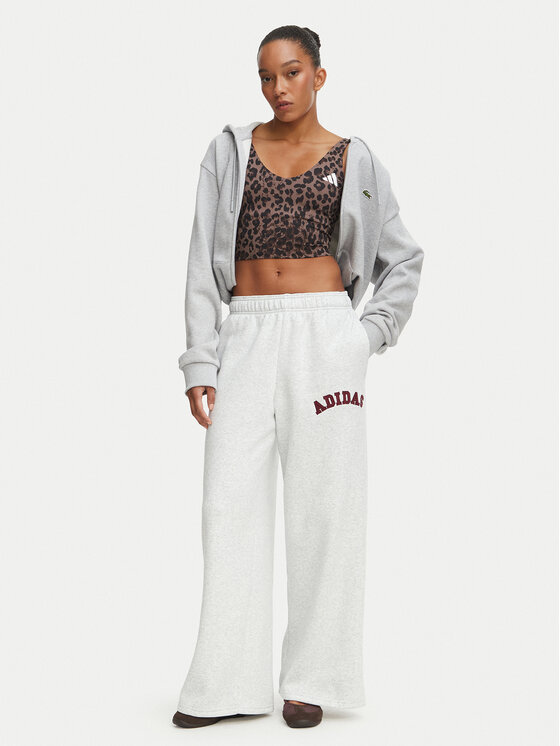 adidas adidas Долнище анцуг Adidas Damskie 3-Stripes KU0333 Сив Loose Fit