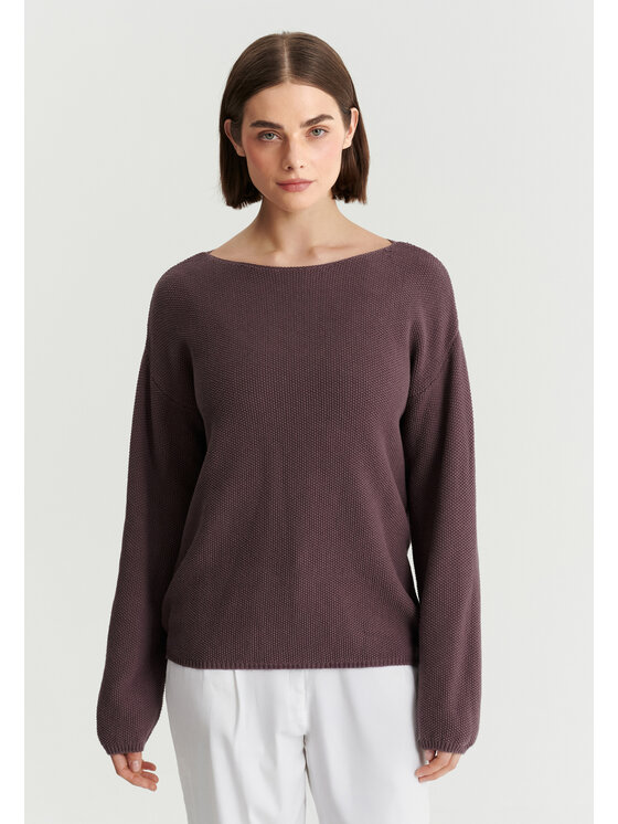 TATUUM TATUUM Sweter MAKSO Fioletowy Classic Fit