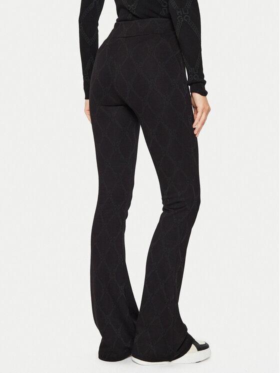 HUGO Hugo Medžiaginės kelnės Nalentine 50517151 Juoda Slim Fit