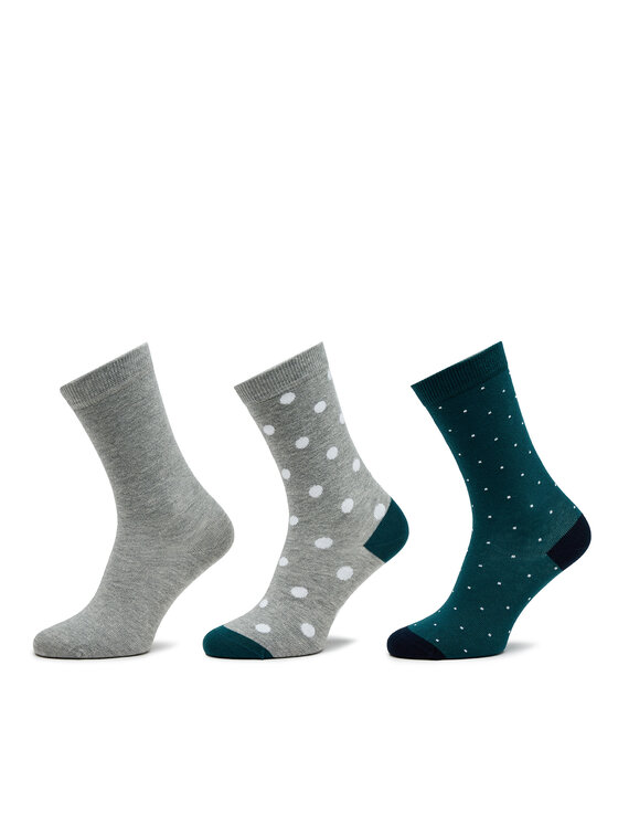 Pepe Jeans Pepe Jeans Sada 3 párů vysokých ponožek unisex Polkadot Cr 3P PLU30022 Šedá