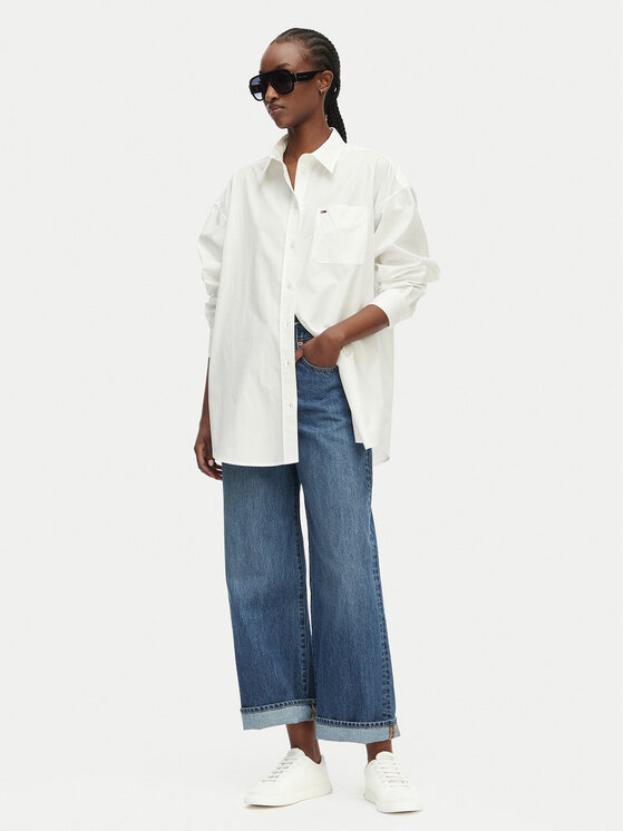 Tommy Jeans Tommy Jeans Srajca Essential DW0DW22936 Bela Oversize