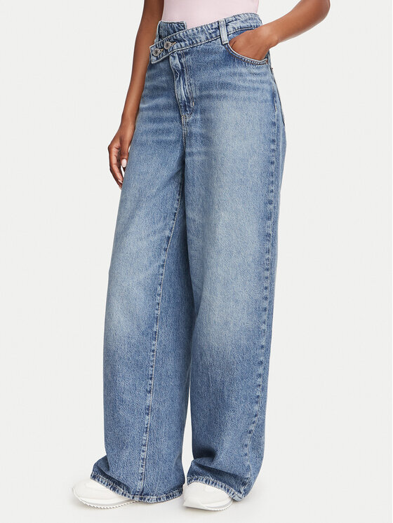 Guess Дънки W6YAJP D1358 Син Wide Leg