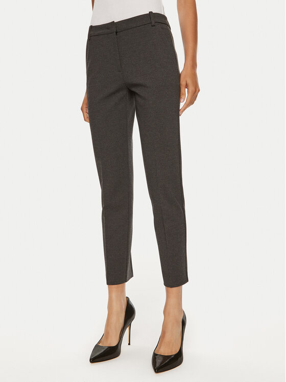 Pinko Pantaloni din material Bello 100155 A24D Gri Regular Fit