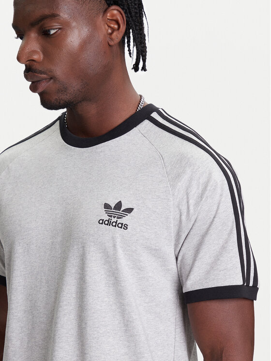 adidas adidas T-Shirt adicolor Classics 3-Stripes JY1369 Γκρι Slim Fit