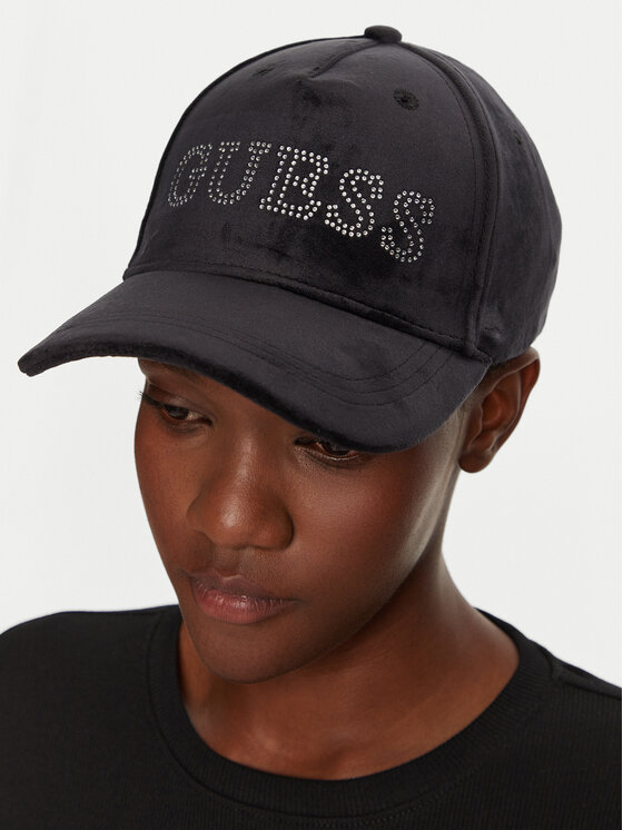 Guess Czapka z daszkiem V4BZ04 KBXI2 Czarny | Modivo.pl
