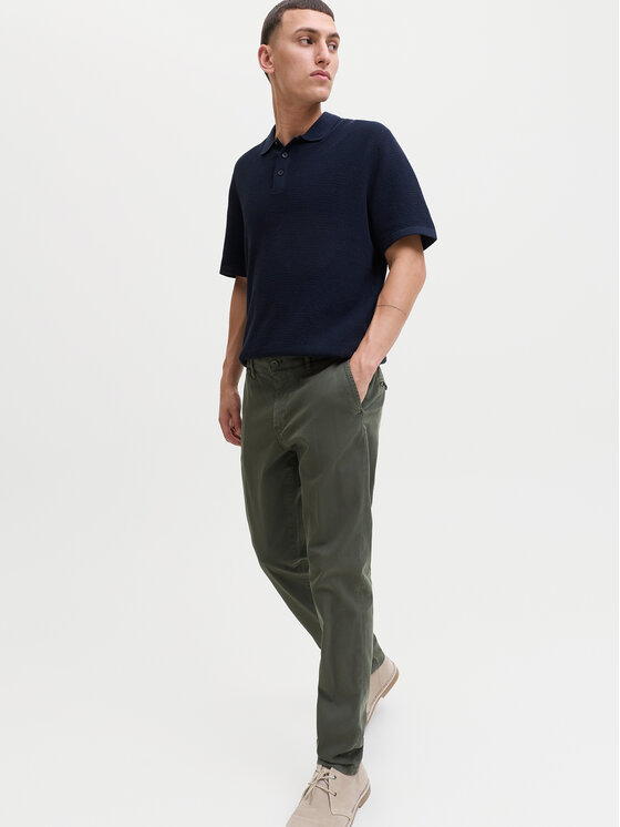 Jack & Jones Jack & Jones Chinos kelnes Marco Arthur 12260904 Pilka Slim Fit