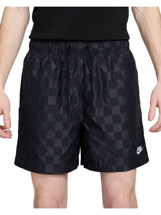 Nike Nike Szorty sportowe M NK CUB FOW SHORT CHECKERS FN3098-010 Czarny Regular Fit