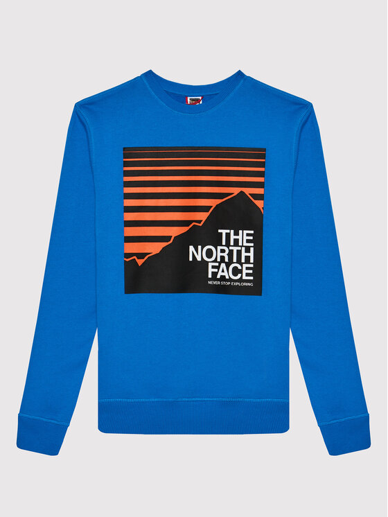 The North Face Džemperis Box Crew NF0A37FY Tamsiai mėlyna Regular Fit