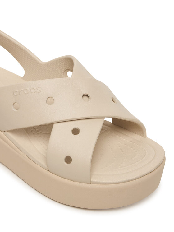 Crocs Crocs Sandále Brooklyn 4U Cross Strap Sandal 212254 Béžová