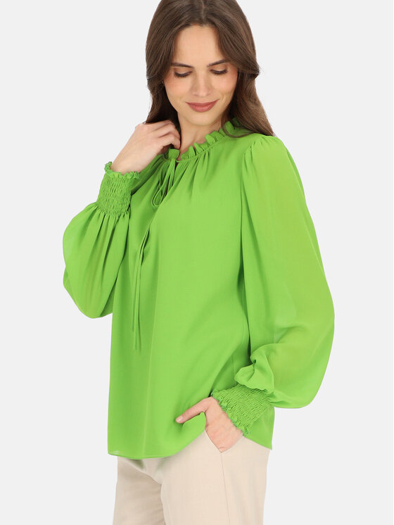 Potis & Verso Potis & Verso Bluzka Emily Zielony Regular Fit