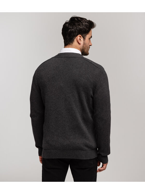 Lee Cooper Lee Cooper Kardigan JUAN 1813 Szary Regular Fit