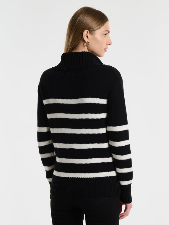 BIG STAR BIG STAR Sweter STRIPALIA Czarny Comfort Fit