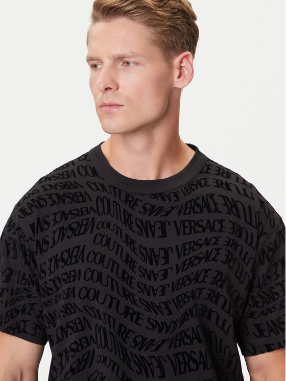 Versace Jeans Couture Versace Jeans Couture T-Shirt 79GAH6R0 JS511 Czarny Regular Fit