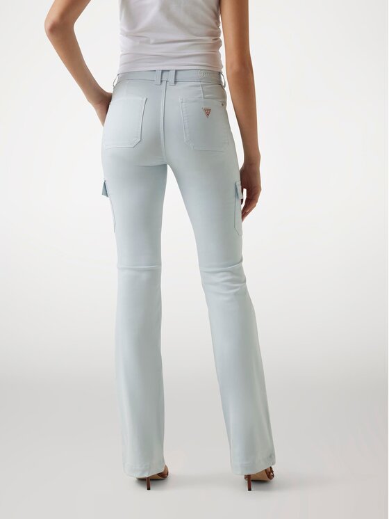 Guess Guess Kalhoty z materiálu 174913 Modrá Slim Fit