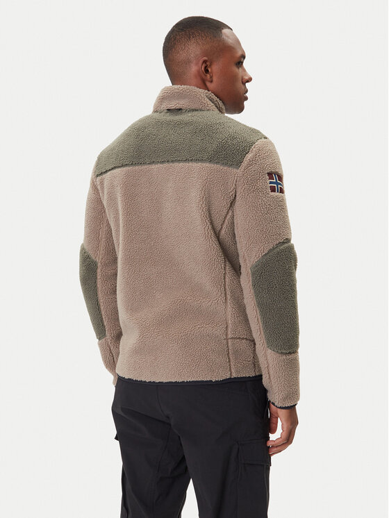 Napapijri Napapijri Fleecejacke Yupik NP0A4GNT Grün Regular Fit