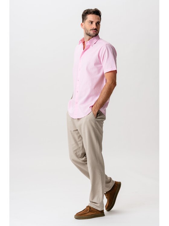 TeeShoppen TeeShoppen Koszula 'Basic Collection' Czerwony Regular Fit