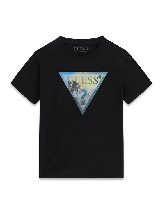 Guess Guess T-Shirt L6GI25 K8HM4 Černá Regular Fit