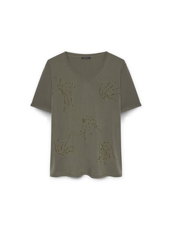 Fiorella Rubino Fiorella Rubino T-shirt G363L008112N035 Verde Slim Fit