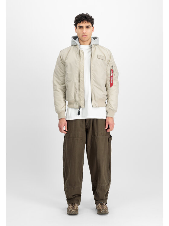 Alpha Industries Alpha Industries Kurtka bomber MA-1 TT Hood Two Tone Cold Weather Bomber Jacket Beżowy Slim Fit