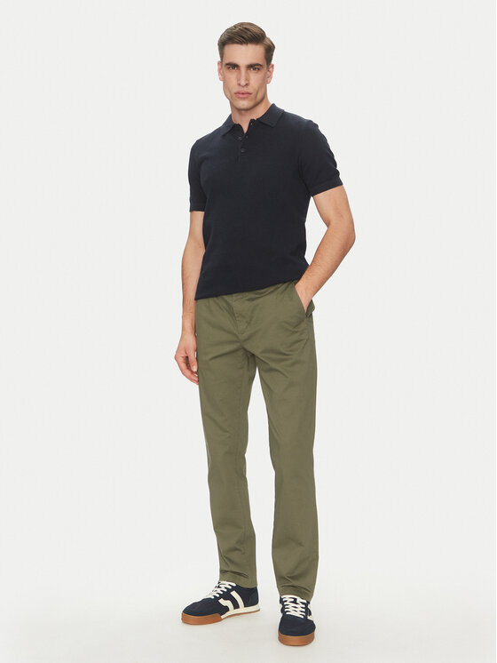 INDICODE INDICODE Polo Invorm 30-485 Granatowy Regular Fit