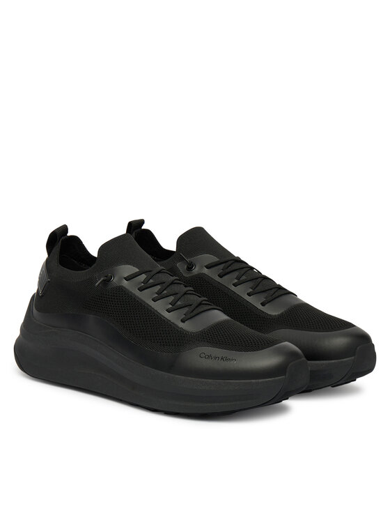 Calvin Klein Calvin Klein Sportcipők Chunky Runner Lace Up Sock Knit YM0YM01457 Fekete
