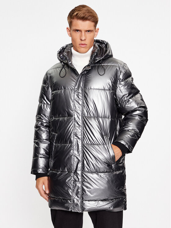 Guess Guess Žieminė striukė M3BL43 WEHC0 Sidabrinė Regular Fit