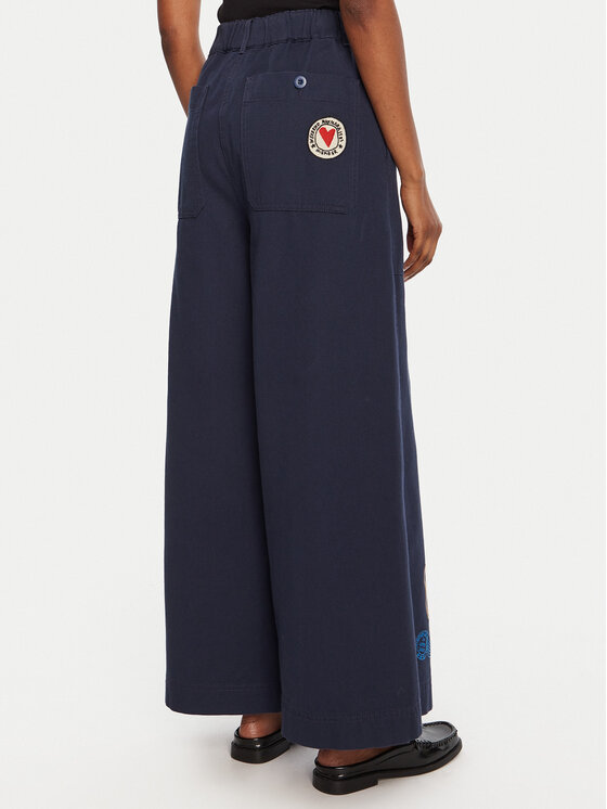 Weekend Max Mara Weekend Max Mara Traperice Lotus 2525136011 Tamnoplava Wide Leg