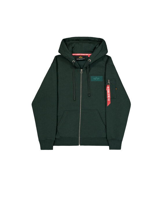 Alpha Industries Alpha Industries Bluza Backprint Zip Hoodie Zielony Regular Fit