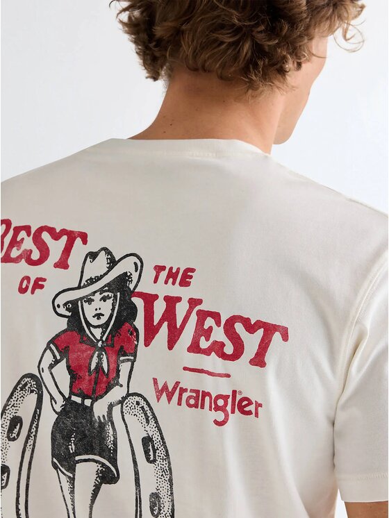 Wrangler Wrangler T-Shirt VINTAGE TEE Biały Regular Fit