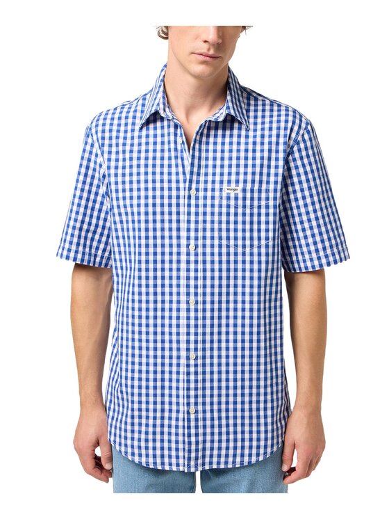 Wrangler Wrangler Koszula 112350568 Niebieski Regular Fit