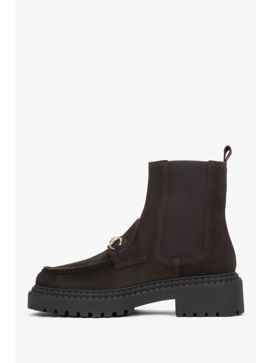 Estro Estro Μποτάκια με λάστιχο ER00118502 Καφέ